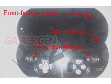 PSP2 Avant photo leakee design psp go 2 sticks analogiques camera ecran HD micro